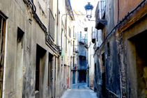 Callejuelas del casco antiguo de Berga.