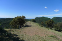 Sector S de la meseta y sierra de las Tombes al fondo.