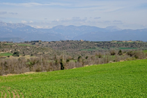 Vistas a la sierra del Verd y el Pedraforca.