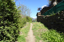 Camino entre muros de piedra seca.