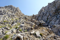 Canaleta en la Torreta de Cadí.