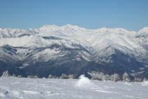 Las zonas más altas del Pallars Sobirá con nieve abundante.