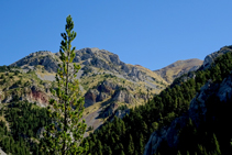 Mirada a oriente: vistas de la Tosa d´Alp (al fondo a la derecha).