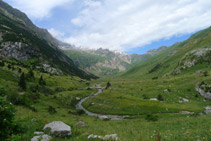 El valle de Otal desde el collado de Otal.