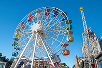 La noria del Tibidabo, una de las atracciones más populares del parque.