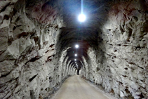 Interior del segundo túnel.