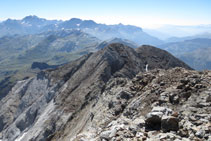 Vistas hacia las cumbres del Grand Tapou y de Milieu.