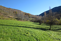 Campos cercanos al río de Llagunes.