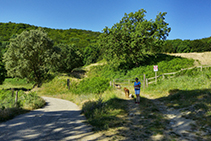 Punto donde nos desviamos de la pista que enlaza Tavertet con la carretera de Rupit.